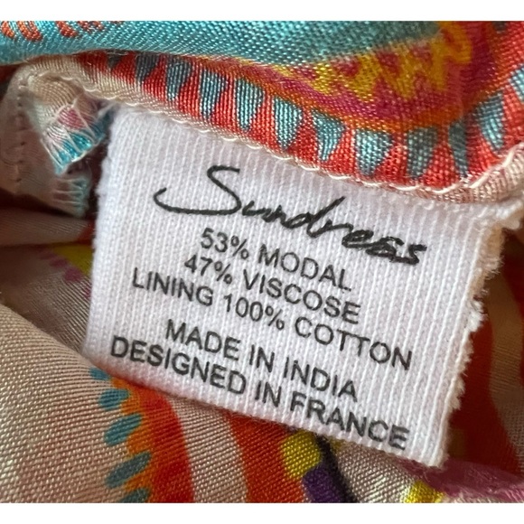 Sundress Joe Ibiza Sun Printed Smocked One Shoulder Maxi Dress XS/S - Picture 16 of 16